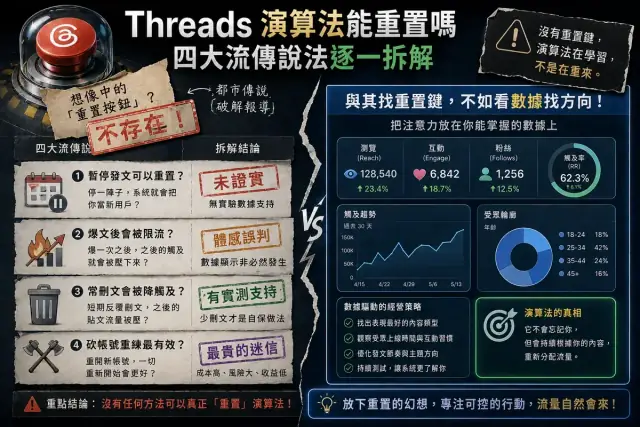 Threads 演算法可以重置嗎？拆解四大流傳說法與真正有效的做法